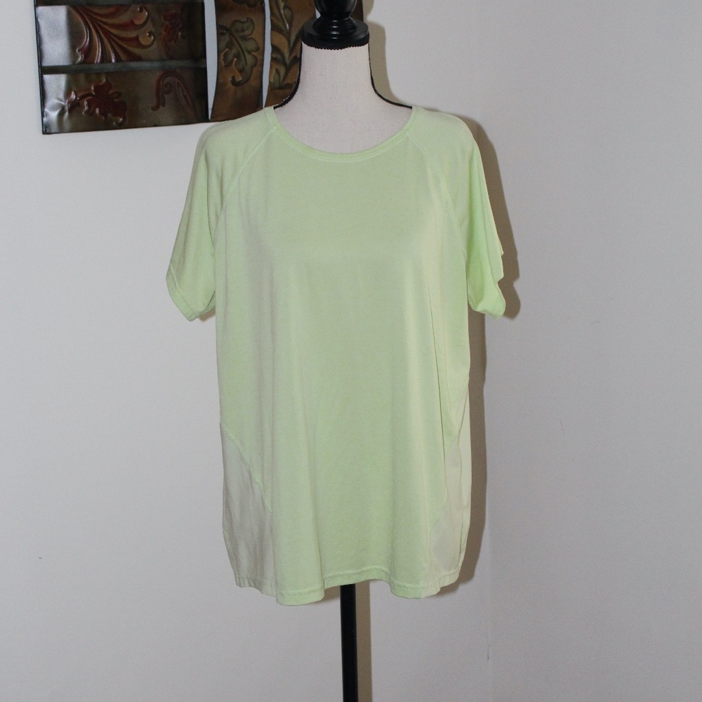 Tek Gear, DRYTEK lime green workout shirt .....